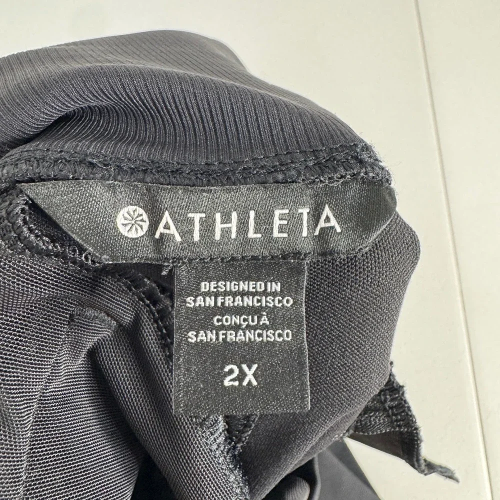 Athleta Venice High Rise Wide Leg Pants Womens 2X Black Yoga Trouser Athleisure